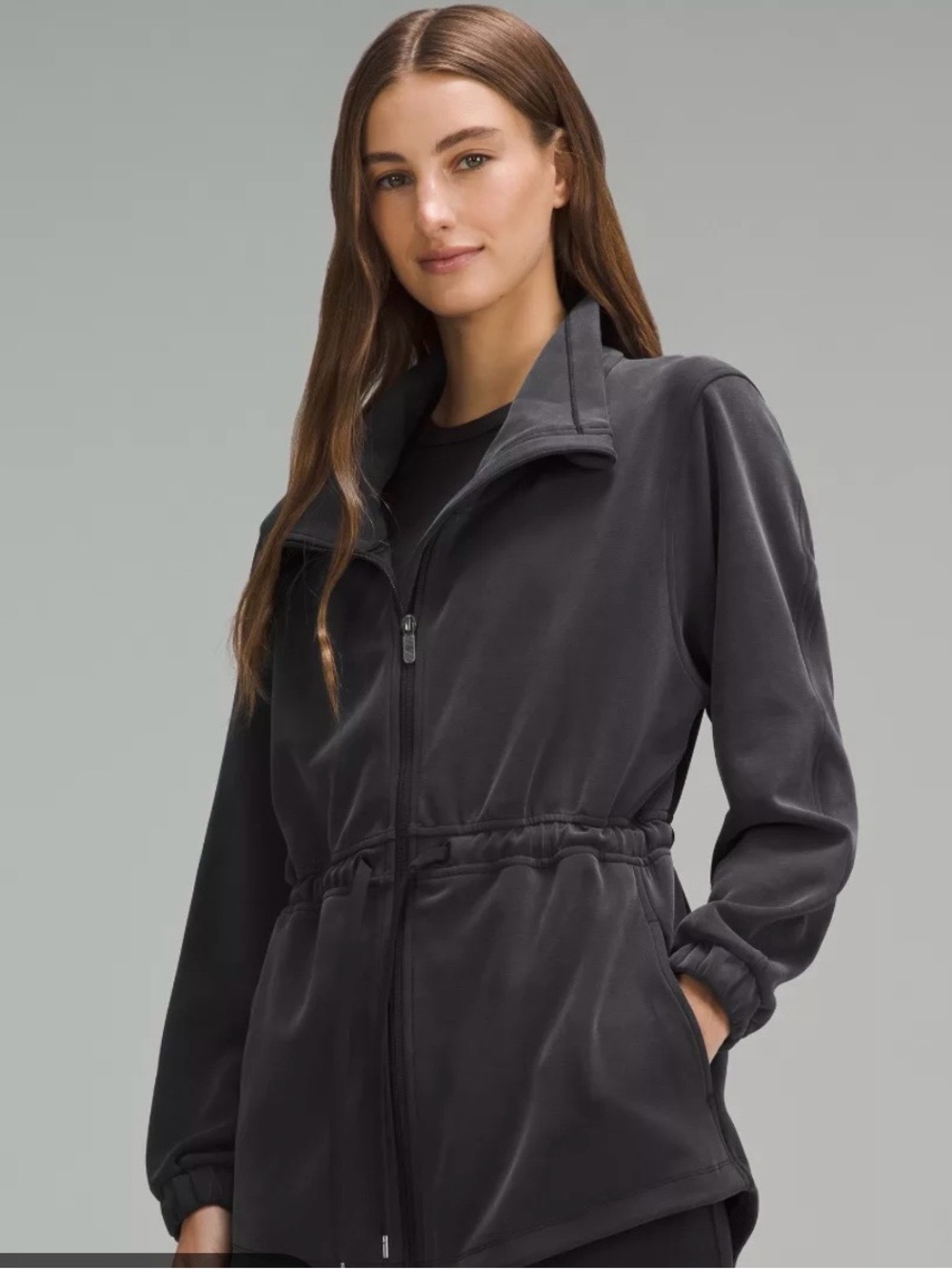 Lululemon Softstreme Cinch-Waist Full-Zip Jacket - size 8